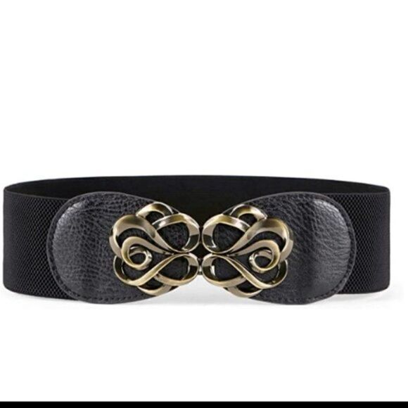 New Women Stretchy Belt for Dresses Vintage Elastic - Picture 1 of 7